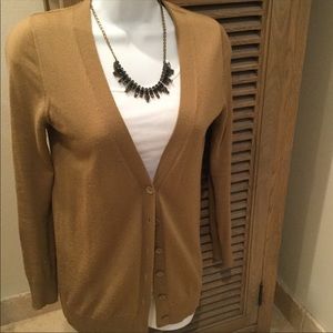 Jcrew camel cardigan sweater